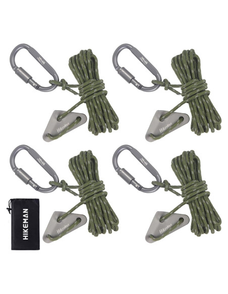 Cuerda de Camping HIKEMAN 4mm Reflectante 15.85m con Mosquetón