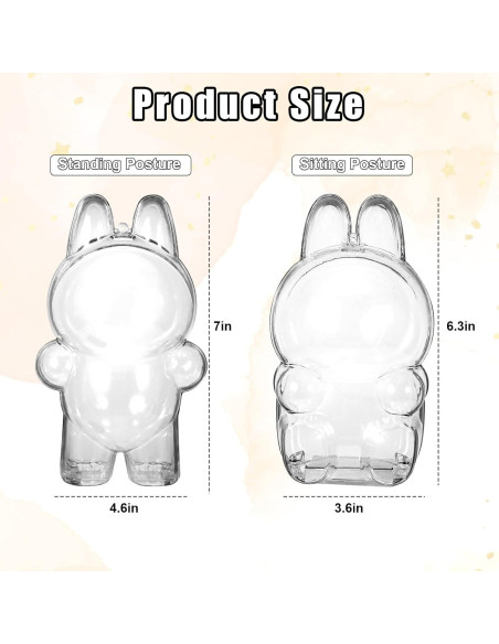 Funda Protectora Labubu Beibunhn Transparente 17.3x10.4cm