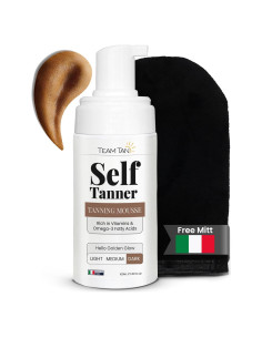 Mousse Autobronceador Team Tan 100 ml Oscuro para Cara y Cuerpo