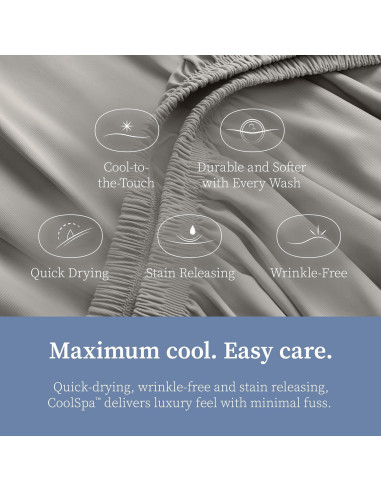 Conjunto de Sábanas Twin Coop Home Goods Cool+ Gris Paloma