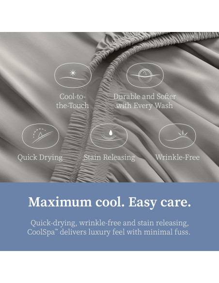Conjunto de Sábanas Twin Coop Home Goods Cool+ Gris Paloma