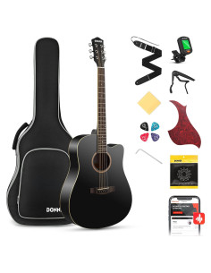 Guitarra Acústica Donner DAG-1CB 41" Cutaway para Principiantes