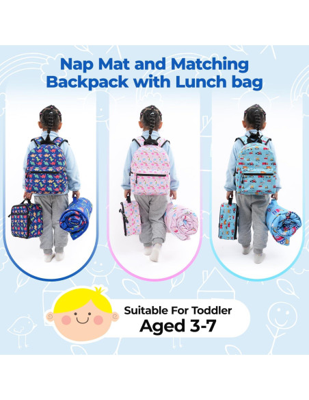 Colchoneta para Siesta Niños Kulahlik 104x84 cm con Mochila