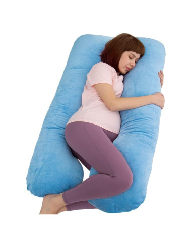 Almohada de Embarazo MOON PINE U 139.7x78.7cm Azul