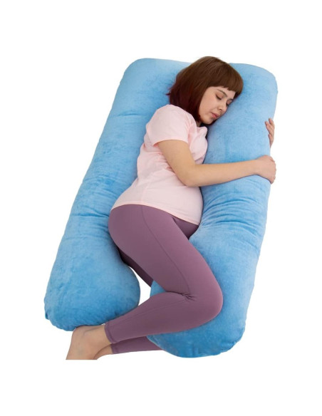 Almohada de Embarazo MOON PINE U 139.7x78.7cm Azul