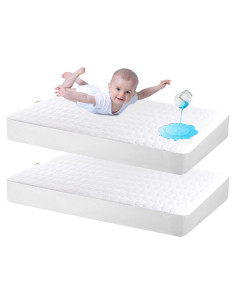 Protector de Colchón de Cuna Bamuho Algodón Impermeable 132x71 cm