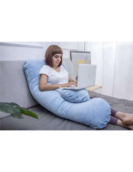 Almohada de Embarazo MOON PINE U 139.7x78.7cm Azul