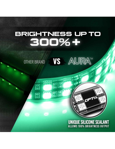 Luces LED de interior OPT7 Aura 4 piezas RGB con control remoto