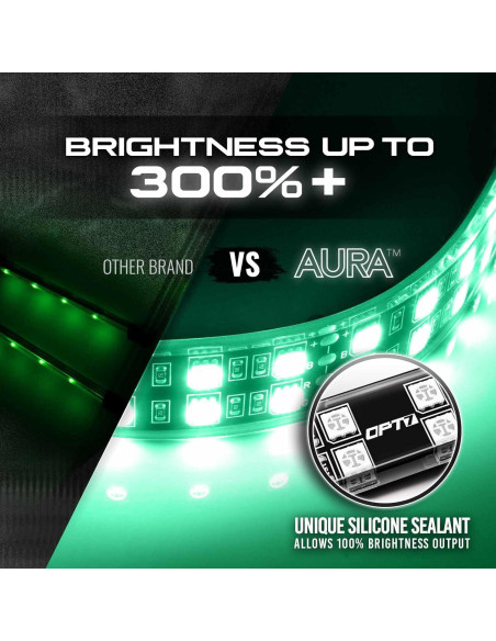 Luces LED de interior OPT7 Aura 4 piezas RGB con control remoto