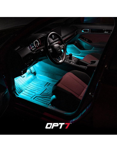 Luces LED de interior OPT7 Aura 4 piezas RGB con control remoto