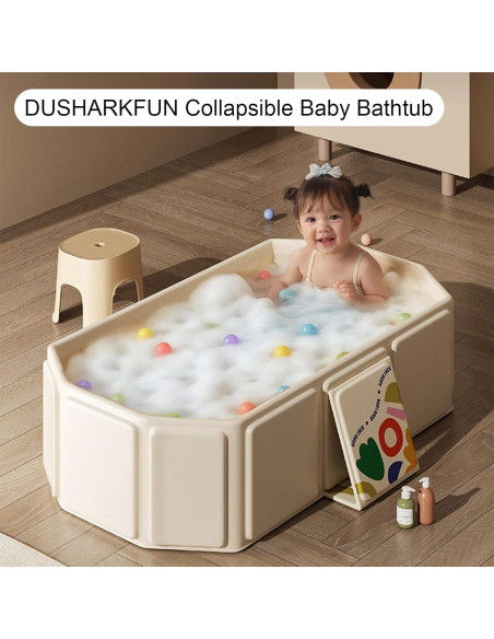 Bañera Plegable para Bebés DUSHARKFUN 1.2 kg Blanca Bañera Plegable para Bebés DUSHARKFUN 1.2 kg Blanca