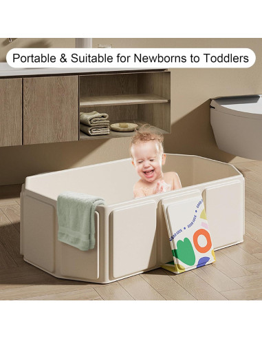 Bañera Plegable para Bebés DUSHARKFUN 1.2 kg Blanca