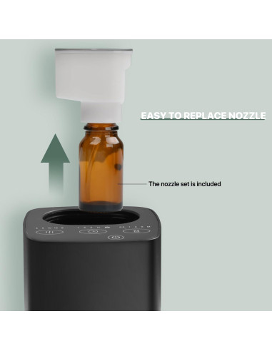Difusor de Aceite Esencial Sin Agua FUSMLI Portátil Negro