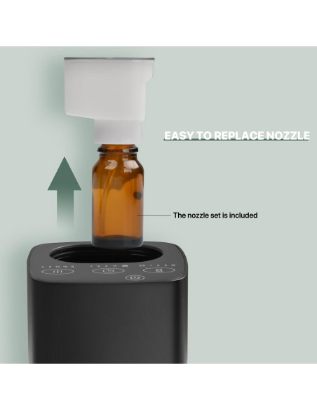 Difusor de Aceite Esencial Sin Agua FUSMLI Portátil Negro