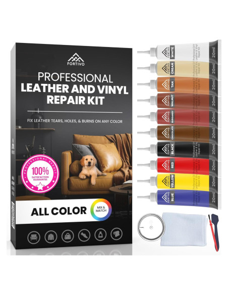 Kit de Reparación de Cuero y Vinilo FORTIVO - 288g, Todo en Uno