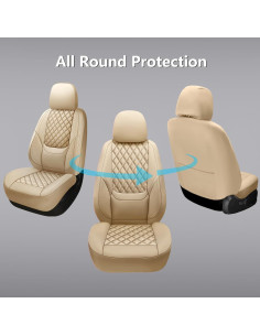 Cubiertas de Asiento de Coche NS YOLO Beige DL01 Impermeables 2