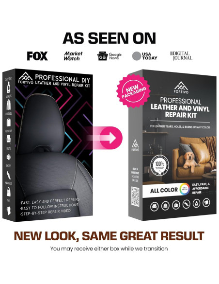 Kit de Reparación de Cuero y Vinilo FORTIVO - 288g, Todo en Uno