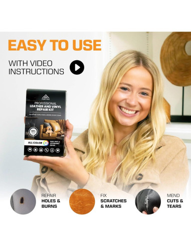 Kit de Reparación de Cuero y Vinilo FORTIVO - 288g, Todo en Uno