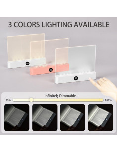 Luz de Lectura LED Strackvial Recargable 3 Colores Ajustable 2