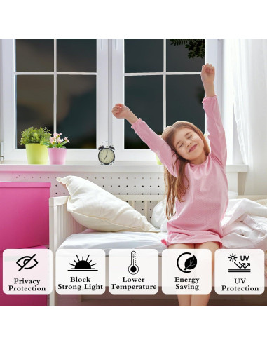 Película de Privacidad para Ventanas Ohmywor 40x200 cm Negra