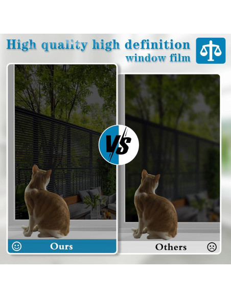 Película de Privacidad para Ventanas Ohmywor 40x200 cm Negra Película de Privacidad para Ventanas Ohmywor 40x200 cm Negra