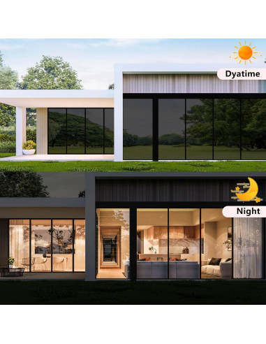 Película de Privacidad para Ventanas Ohmywor 40x200 cm Negra