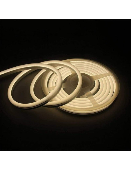 Tira de Luz LED de Neón 5M Azul Hielo - Impermeable y Flexible