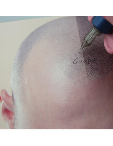 Piel de Práctica Micropigmentación Cuero Cabelludo MARLLOGIVA 19x14.5cm