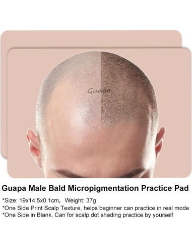 Piel de Práctica Micropigmentación Cuero Cabelludo MARLLOGIVA 19x14.5cm