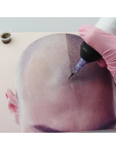 Piel de Práctica Micropigmentación Cuero Cabelludo MARLLOGIVA 19x14.5cm