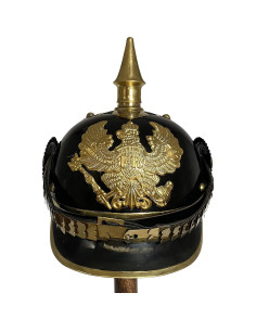 Casco Prusiano Alemán Pickelhaube AnNafi - Acero y Latón 67 cm 2