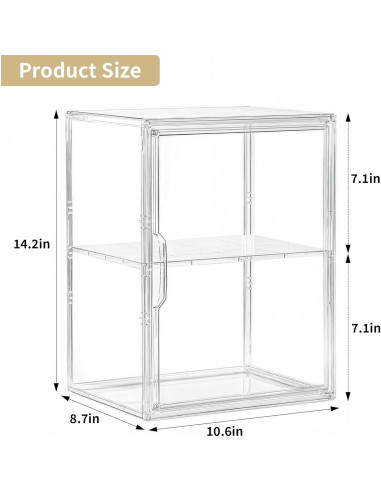 Caja de Exhibición Acrílica TrendyBin 2 Capas 1 Paquete