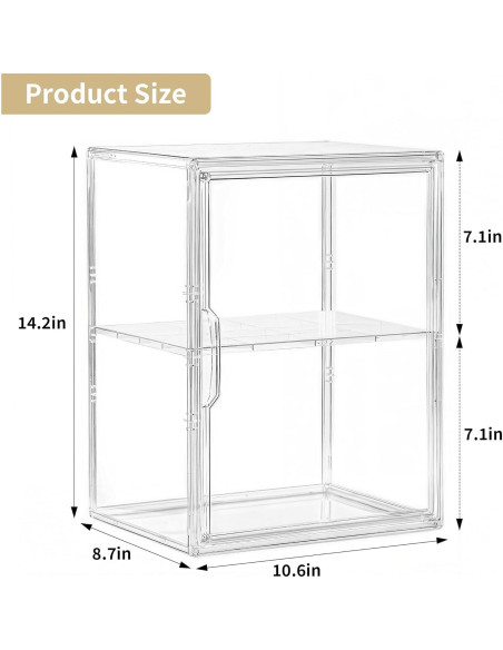 Caja de Exhibición Acrílica TrendyBin 2 Capas 1 Paquete Caja de Exhibición Acrílica TrendyBin 2 Capas 1 Paquete