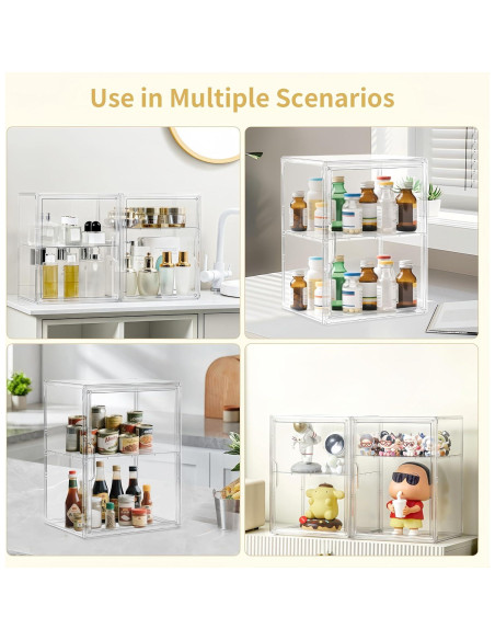 Caja de Exhibición Acrílica TrendyBin 2 Capas 1 Paquete Caja de Exhibición Acrílica TrendyBin 2 Capas 1 Paquete