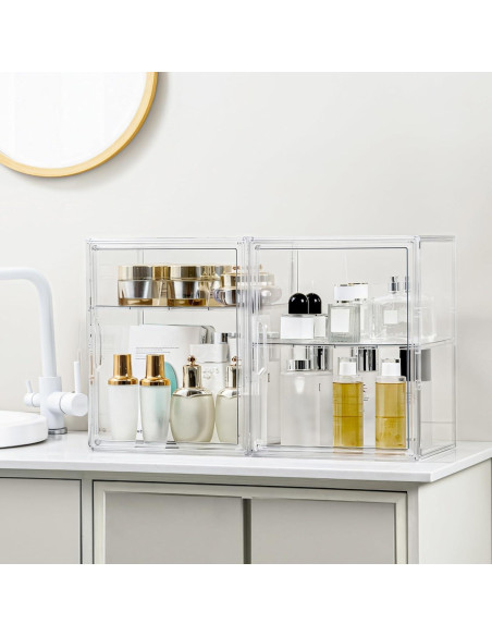 Caja de Exhibición Acrílica TrendyBin 2 Capas 1 Paquete Caja de Exhibición Acrílica TrendyBin 2 Capas 1 Paquete