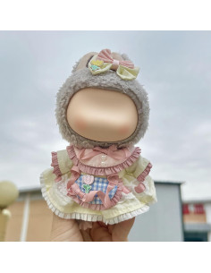 Conjunto Ropa para Muñecas 17cm CUTE002 Vestido Europeo Amarillo/Rosa 2