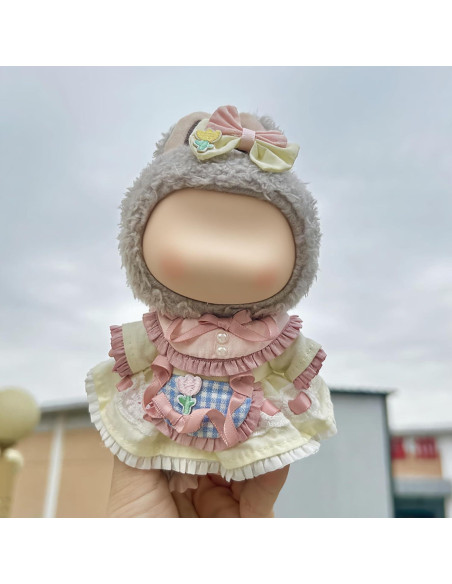 Conjunto Ropa para Muñecas 17cm CUTE002 Vestido Europeo Amarillo/Rosa