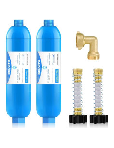 Filtrador de Agua Inline BELVITA RV - Paquete de 2, Carbón Activado