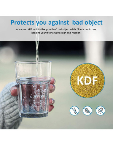 Filtrador de Agua Inline BELVITA RV - Paquete de 2, Carbón Activado