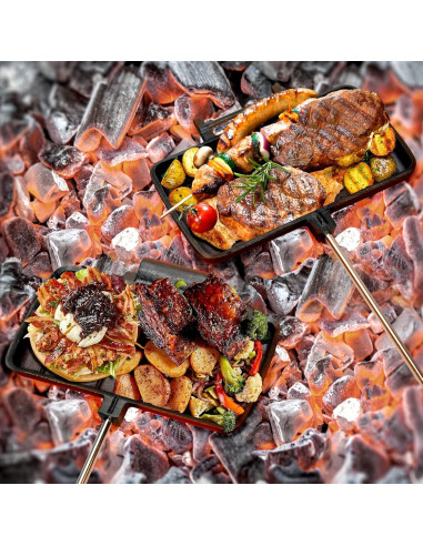 Hierro de Pastel Doble Alytree de Hierro Fundido 11x21cm