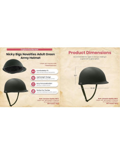 Casco Militar Verde Nicky Bigs Novelties Adulto Talla Única 2