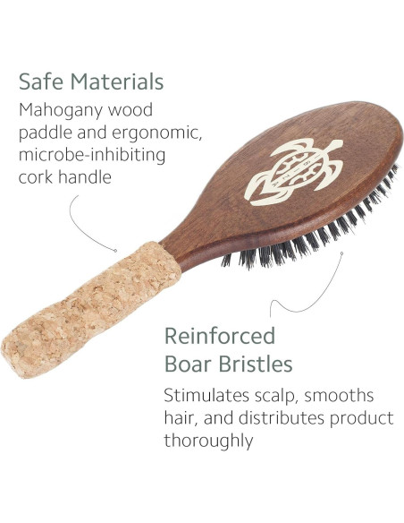 Cepillo Plano Ovalado Ibiza Hair OC4 Cerda de Jabalí y Nylon