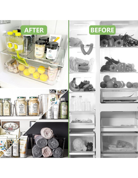 Contenedores de Almacenamiento Plástico Transparente 4PK 28.4x20.3x12.7cm Contenedores de Almacenamiento Plástico Transparente 4PK 28.4x20.3x12.7cm