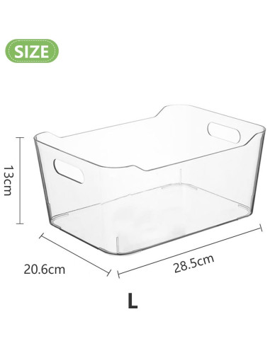 Contenedores de Almacenamiento Plástico Transparente 4PK 28.4x20.3x12.7cm