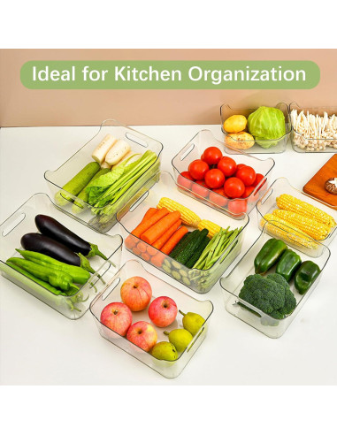 Contenedores de Almacenamiento Plástico Transparente 4PK 28.4x20.3x12.7cm