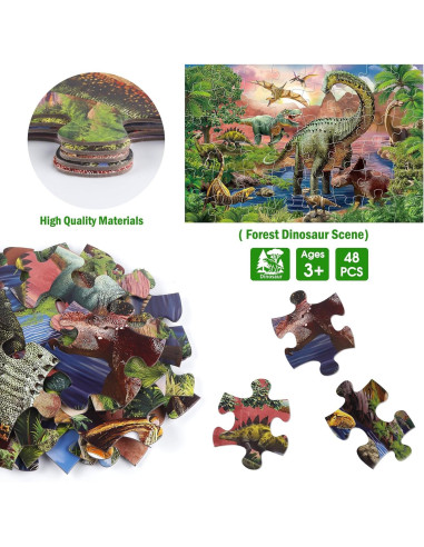 Rompecabezas de Suelo Jumbo IFLOVE Dinosaurios 48 Piezas