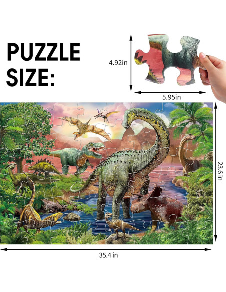 Rompecabezas de Suelo Jumbo IFLOVE Dinosaurios 48 Piezas