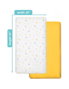 Sábanas Ajustadas de Cuna 100% Algodón Compañía Americana 2 Pzs 2