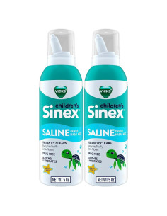 Spray Nasal Salino Vicks Sinex Niños 5 Oz x 2 - Alivio Congestión