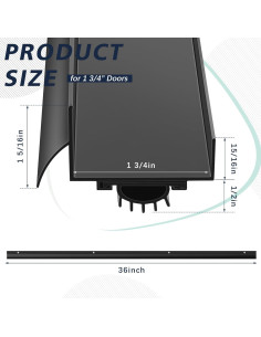 Barrera Inferior de Puerta Aluminio MorningRo 91.44 cm Negro 2